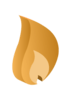 Gelbe Feuerflamme
